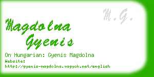magdolna gyenis business card